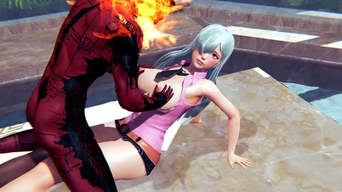 Un demone dei Sette Peccati Capitali prende Elizabeth Liones in stile hentai in posizione missionaria