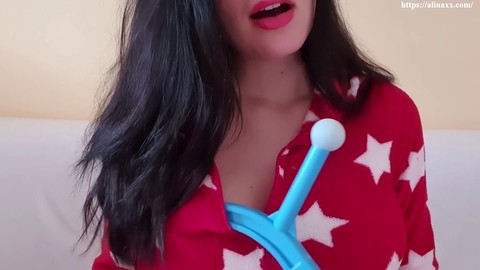 Pyjama-Objekt-Einfüge-Fetisch mit einem süßen deutschen Mädchen