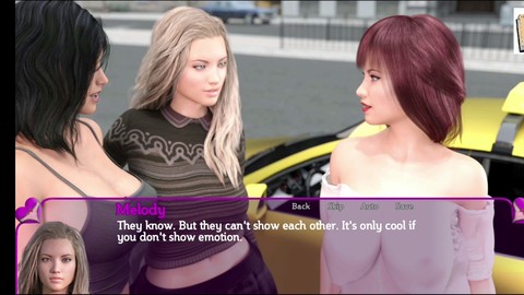 Naughty redhead with big tits in an adult visual novel for the inexperienced