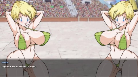 Der Peiniger Roshi hat sein Spiel mit Chi-Chi, nachdem sie das Turnier in dieser Dragon Ball Z-Parodie gewonnen hat.