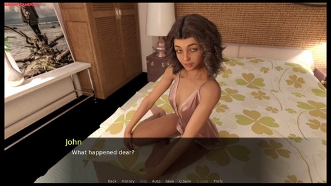 Une femme cocu trompe son mari avec une grosse bite devant une animation en 3D