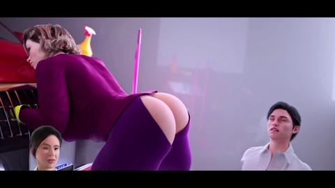 Belle-mère piégée dans le garage - Dessin animé 3D pornographique avec son - APOCALUST